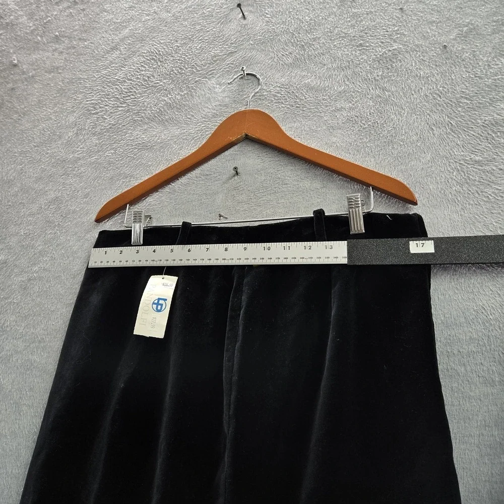 VINTAGE L. Pandolfi Women Skirt 52 Black Dress A Line Midi 90s Italy NWT